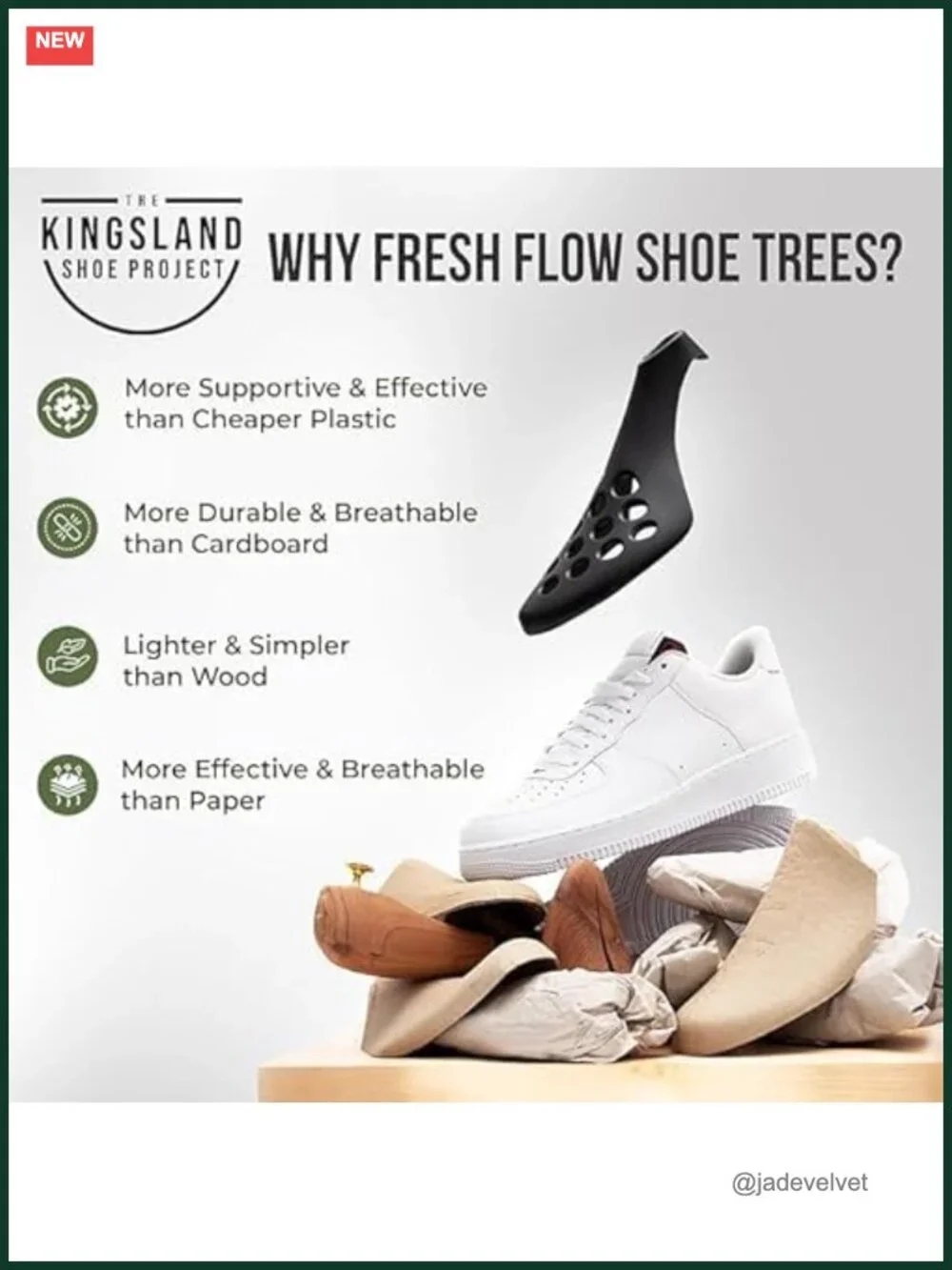 Shoe Trees for Sneakers & Shoes - Travel Shoe Trees - Large 10-Pack